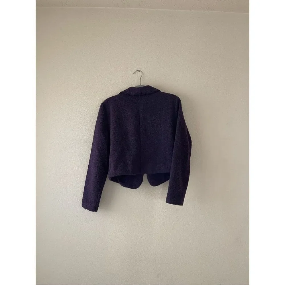 Cold water creek wester style wool‎ cropped jacket medium - Picture 6 of 7